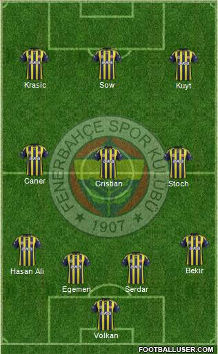 Fenerbahçe SK Formation 2012