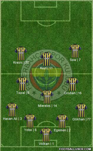 Fenerbahçe SK Formation 2012
