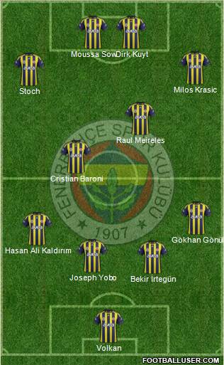 Fenerbahçe SK Formation 2012