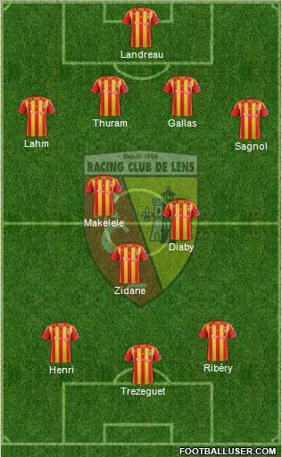 Racing Club de Lens Formation 2012