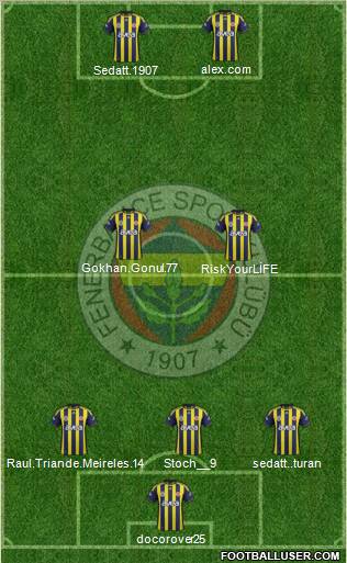 Fenerbahçe SK Formation 2012