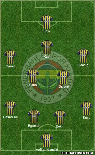 Fenerbahçe SK Formation 2012