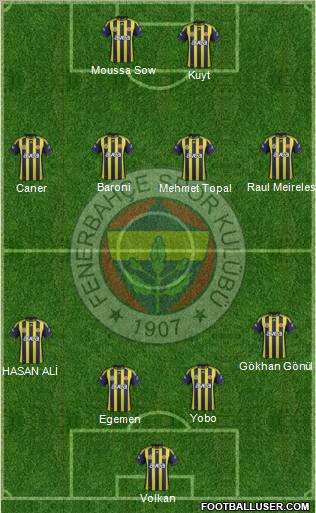 Fenerbahçe SK Formation 2012