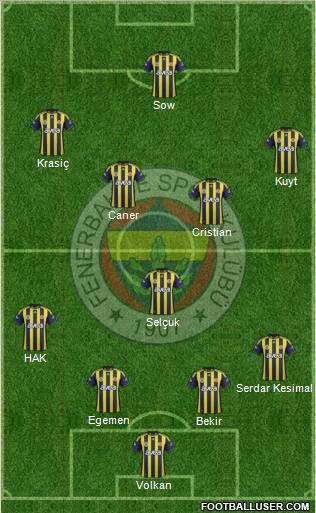 Fenerbahçe SK Formation 2012
