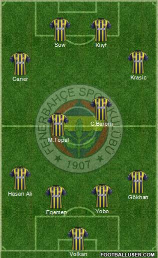 Fenerbahçe SK Formation 2012