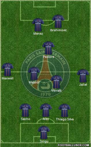 Paris Saint-Germain Formation 2012
