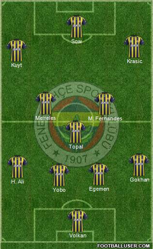 Fenerbahçe SK Formation 2012