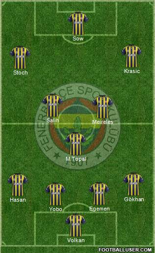 Fenerbahçe SK Formation 2012