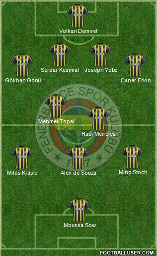 Fenerbahçe SK Formation 2012
