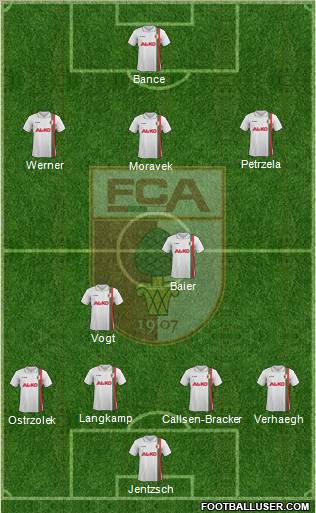 FC Augsburg Formation 2012