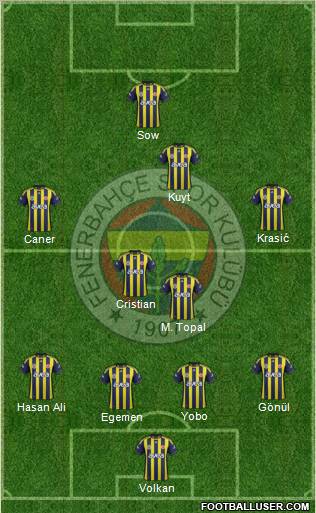 Fenerbahçe SK Formation 2012