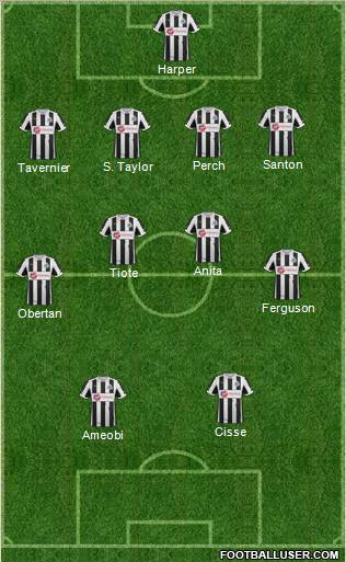Newcastle United Formation 2012