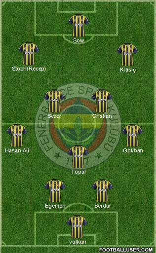 Fenerbahçe SK Formation 2012