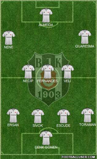 Besiktas JK Formation 2012