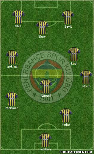Fenerbahçe SK Formation 2012