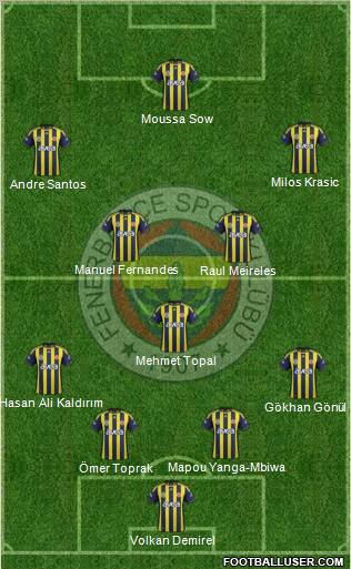 Fenerbahçe SK Formation 2012