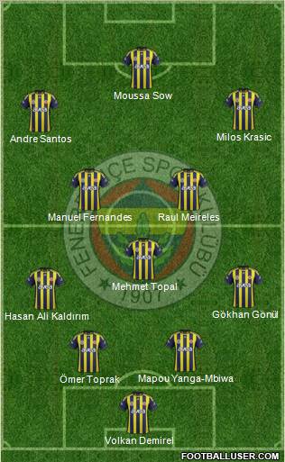 Fenerbahçe SK Formation 2012