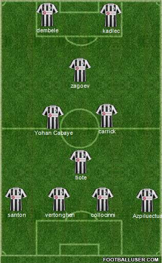 Newcastle United Formation 2012