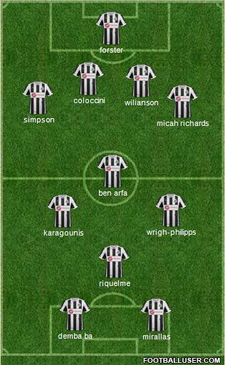 Newcastle United Formation 2012