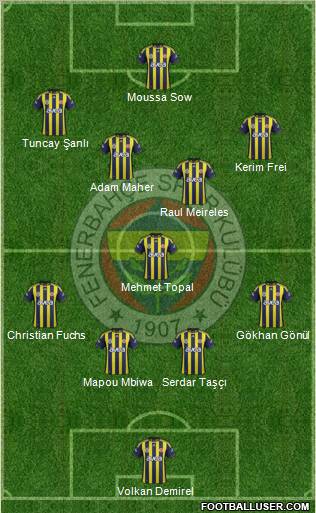Fenerbahçe SK Formation 2012
