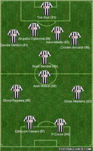 Newcastle United Formation 2012