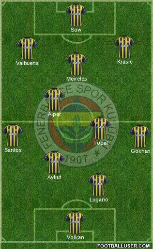 Fenerbahçe SK Formation 2012