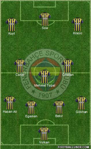 Fenerbahçe SK Formation 2012