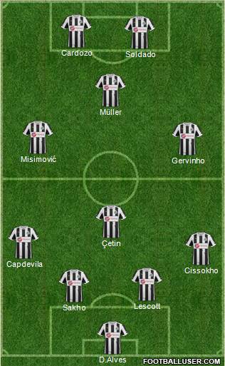 Newcastle United Formation 2012