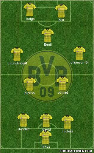 Borussia Dortmund Formation 2012