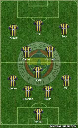 Fenerbahçe SK Formation 2012