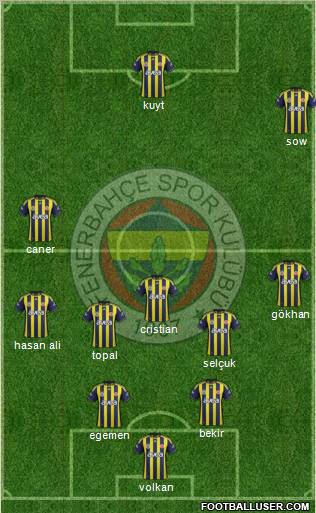 Fenerbahçe SK Formation 2012