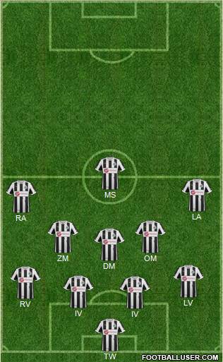 Newcastle United Formation 2012