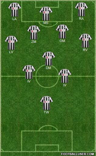 Newcastle United Formation 2012