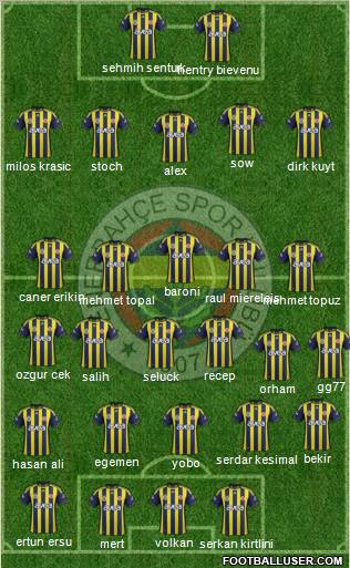 Fenerbahçe SK Formation 2012