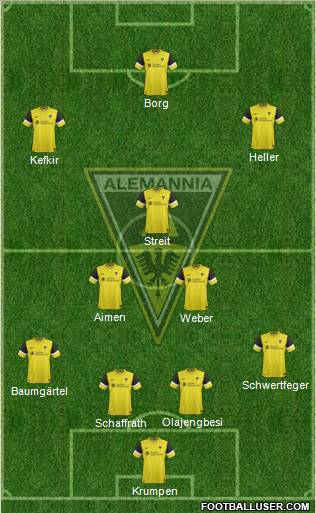 TSV Alemannia Aachen football formation