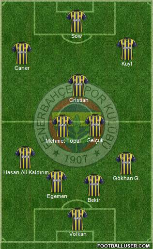 Fenerbahçe SK Formation 2012