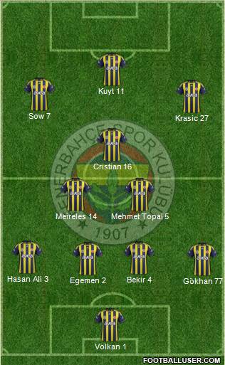 Fenerbahçe SK Formation 2012