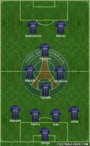 Paris Saint-Germain Formation 2012