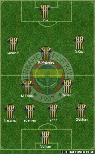 Fenerbahçe SK Formation 2012