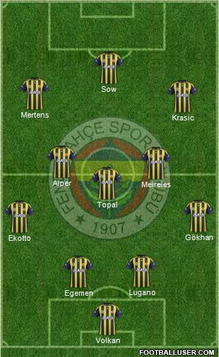 Fenerbahçe SK Formation 2012
