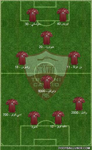 Trapani 4-3-1-2 football formation