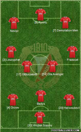 Widzew Lodz Formation 2012