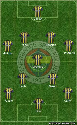 Fenerbahçe SK Formation 2012