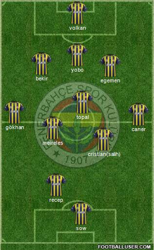 Fenerbahçe SK Formation 2012