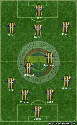 Fenerbahçe SK Formation 2012