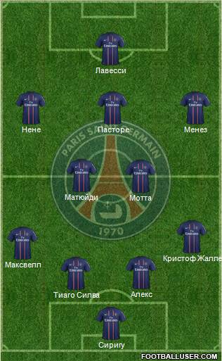 Paris Saint-Germain Formation 2012