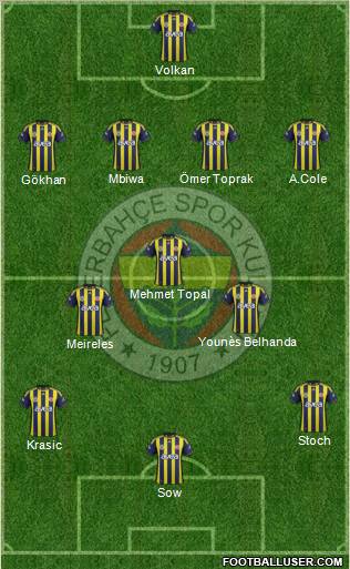 Fenerbahçe SK Formation 2012