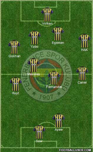 Fenerbahçe SK Formation 2012