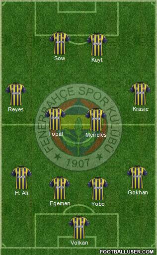 Fenerbahçe SK Formation 2012