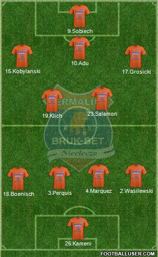 Termalica Bruk-Bet Nieciecza Formation 2012